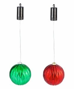 Best Sale 🎉 Evergreen Red 6" Outdoor LED Ball Ornament ⭐ -Outlet Evergreen Shop zu80763849 alt 4 tm1566396731