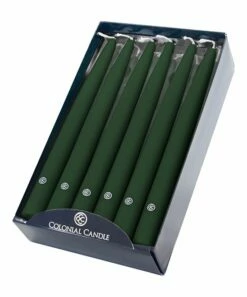 Cheap 🎁 Colonial Candle Evergreen 10'' Hand-Dipped Taper Candle - Set Of 12 ⭐