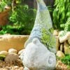 Discount ✨ Evergreen Blue & Green Succulent Gnome Statue 🧨