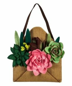 Brand new 👍 Evergreen Brown Envelope Of Succulents Door Hanger ✨