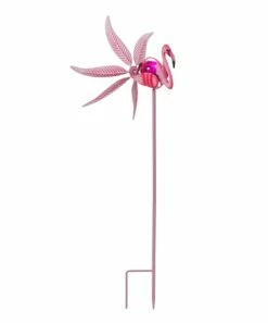 New 👏 Evergreen Pink Flamingo Solar Wind Spinner Stake ⭐ -Outlet Evergreen Shop zu82965024 alt 6 tm1576004973