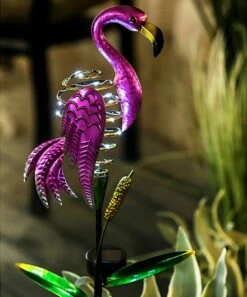 Buy 👏 Evergreen Flamingo Twinkling Light Solar Garden Stake ⭐