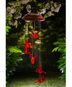 Top 10 ❤️ Evergreen Red & Goldtone Garden Days Cardinal Solar Mobile 😉