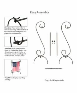 Cheap 🎉 Evergreen Black Scroll-Frame Garden Outdoor Flag Stand 😀 -Outlet Evergreen Shop zu83668708 alt 3 tm1649357280