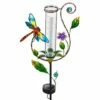 Coupon 🤩 Evergreen Dragonfly Twinkling Light Solar Rain Gauge Garden Stake 🔥