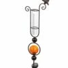 Best Pirce 😀 Evergreen Orange Solar Rain Gauge Garden Stake 🥰