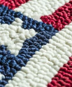 Budget 😍 Evergreen Red & Blue American Flag Hooked Hanging Door Décor 😍 -Outlet Evergreen Shop zu84680320 alt 2 tm1582638885