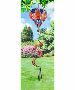 Flash Sale 🛒 Evergreen Red & Blue Patriotic Floral Hot Air Balloon Spinning Mobile ✨ -Outlet Evergreen Shop zu85511765 alt 1 tm1612471875