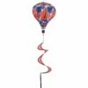 Flash Sale 🛒 Evergreen Red & Blue Patriotic Floral Hot Air Balloon Spinning Mobile ✨