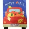 Coupon 🛒 Evergreen 'Happy Fall' Pickup Truck Appliqué Outdoor Flag 🎁