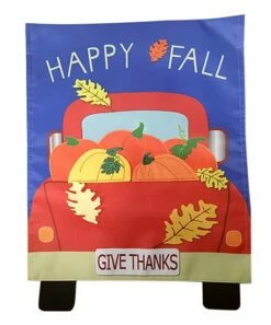 Coupon π Evergreen 'Happy Fall' Pickup Truck AppliquΓ© Outdoor Flag π