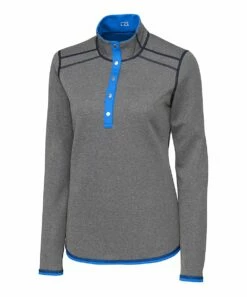 Promo ❤️ Cutter & Buck Blue Evergreen Reversible Overknit Pullover - 👩 Women & Plus ⌛ -Outlet Evergreen Shop zu88080126 alt 1 tm1595359786