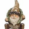 Promo 👍 Evergreen Tan Woodland Wreath Gnome Figurine 🥰