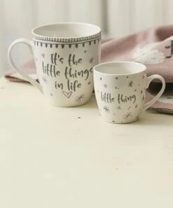 Best Sale ⭐ Evergreen White & Purple 'Little Things In Life' Mommy & Me Mug Set 😀