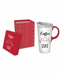 Best deal ❤️ Evergreen Ceramic Travel Cup, 17 Oz., W/ Box, Coffee Stat 🧨