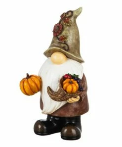 Deals ⌛ Evergreen 16.5" Harvest Gnome Garden Statue 😉