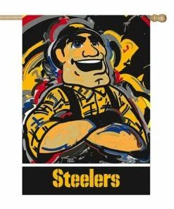 Buy ✔️ Evergreen Pittsburgh Steelers Black Justin Patten Outdoor Flag ✔️