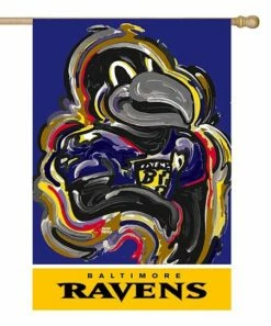 Best deal 🥰 Evergreen Baltimore Ravens Blue Justin Patten Outdoor Flag ⭐