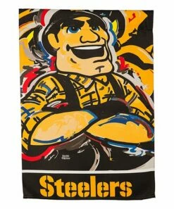 Wholesale ✨ Evergreen Pittsburgh Steelers Yellow Justin Patten Outdoor Flag 🤩