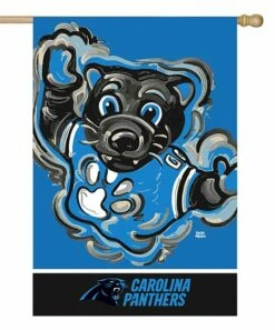 Best Sale 🛒 Evergreen Carolina Panthers Blue Justin Patten Outdoor Flag 🥰