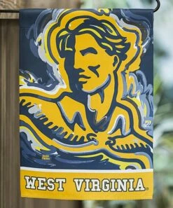 Best Pirce ⌛ Evergreen West Virginia Mountaineers Navy Justin Patten Outdoor Flag 🎁