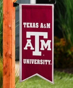Discount 🔔 Evergreen Texas A&M Aggies Burgundy & Silver Banner Outdoor Flag 🔥