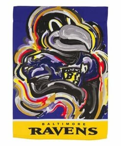 Deals 👏 Evergreen Baltimore Ravens Purple Justin Patten Outdoor Flag 😉