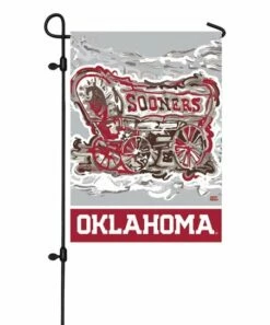 Brand new 🛒 Evergreen Oklahoma Sooners Crimson Justin Patten Outdoor Flag ⭐