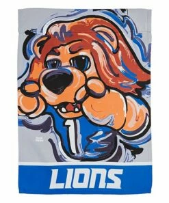 Cheapest 🥰 Evergreen Detroit Lions Blue Justin Patten Outdoor Flag ✔️