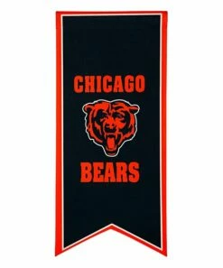 Cheap ⌛ Evergreen Chicago Bears Black & Orange Banner Outdoor Flag ❤️