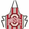 Cheap ✔️ Evergreen Ohio State Buckeyes Red Stripe Logo & Figure Double-Sided Apron ✔️