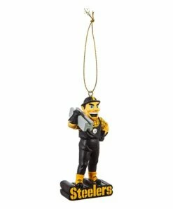 Promo 🛒 Evergreen Pittsburgh Steelers Mascot Statue Ornament 🎉