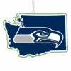 Brand new 👏 Evergreen Seattle Seahawks State Ornament 💯