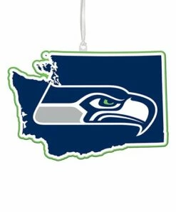 Brand new 👏 Evergreen Seattle Seahawks State Ornament 💯