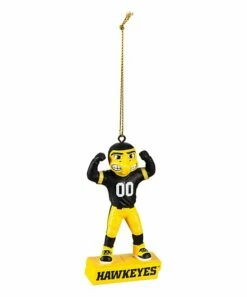 New ⭐ Evergreen Iowa Hawkeyes Mascot Statue Ornament 😀