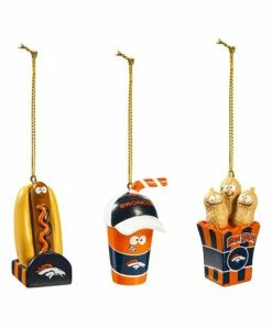 Flash Sale 🧨 Evergreen Denver Broncos Snack Pack Ornament - Set Of Three ✨
