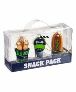 Promo 💯 Evergreen Seattle Seahawks Snack Pack Ornament - Set Of Three ✔️