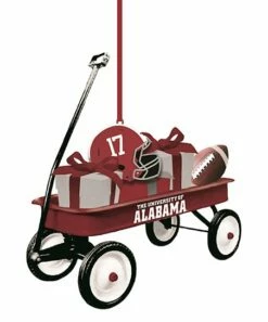 Hot Sale 🧨 Evergreen Alabama Crimson Tide Team Wagon Ornament 🛒