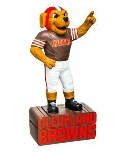Brand new ❤️ Evergreen Cleveland Browns Brown & Red Mascot Statue ✔️