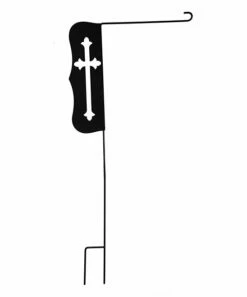 Hot Sale ✨ Evergreen Black Cross Outdoor Flag Stand 🥰