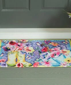 Top 10 βοΈ Evergreen Lavender & Yellow Floral π₯Ύ Boots Embossed Doormat π