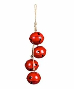 Budget 💯 Evergreen Red Jingle Bells Wind Chime 🔔