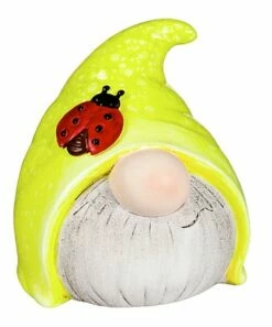 Flash Sale 🥰 Evergreen Yellow Ladybug-Hat Garden Gnome 🎉