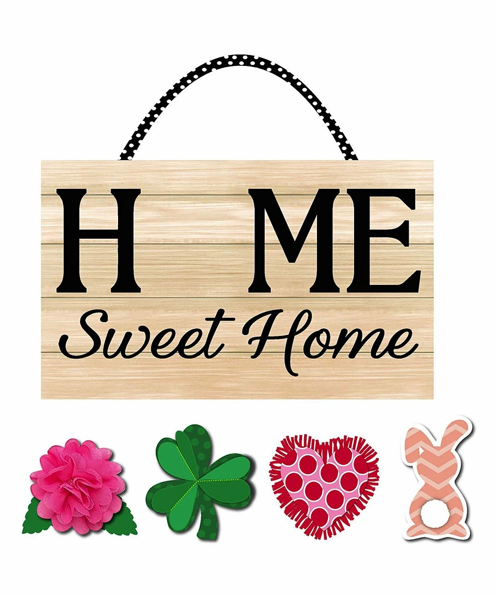 Best Sale π Evergreen Tan & Pink 'Home Sweet Home' Interchangeable-Icons Door DΓ©cor Set π 1 Best Sale π Evergreen Tan & Pink 'Home Sweet Home' Interchangeable-Icons Door DΓ©cor Set π