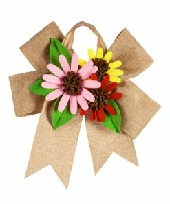 Best deal 😉 Evergreen Yellow & Red Gerber Daisy Door Tag Bow 😉