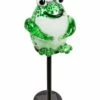 Coupon ✔️ Evergreen Frog Glass Solar Garden Stake 😍