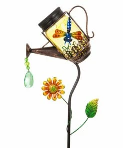 Outlet β Evergreen Dragonfly Jar Watering Can Solar Garden Stake π