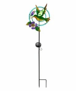 Cheapest ⭐ Evergreen Hummingbird Chasing Light Solar Garden Stake 😀 -Outlet Evergreen Shop zu92011527 alt 1 tm1610026230