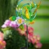 Cheapest ⭐ Evergreen Hummingbird Chasing Light Solar Garden Stake 😀
