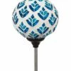 Best reviews of 😉 Evergreen Blue Solar Mosaic Globe Garden Stake 🎁